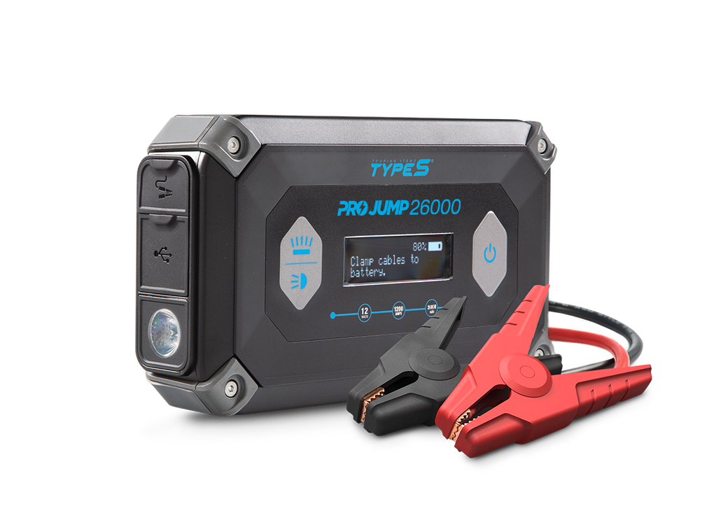 TYPE S 12V 9.0L ProJump™ Battery Jump Starter with JumpGuide™ and 26,000 mAh Power Bank