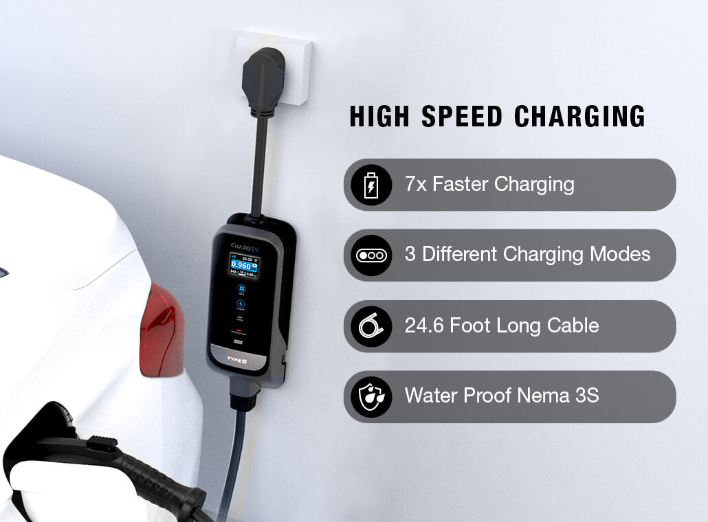 CHARGEEV 40A Level 2 Charger, Compatible with All EV Models