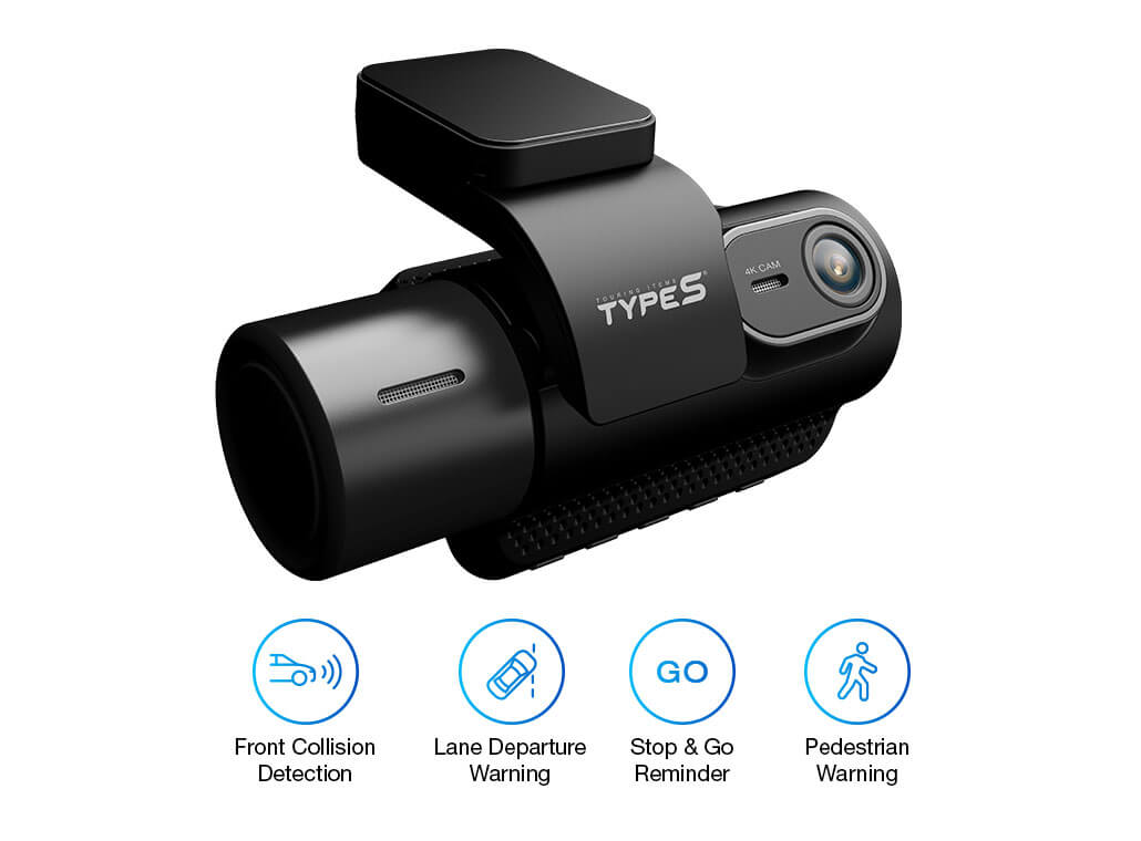 T401 4K Dual View Dash Cam with AI-Powered Driver Assistance