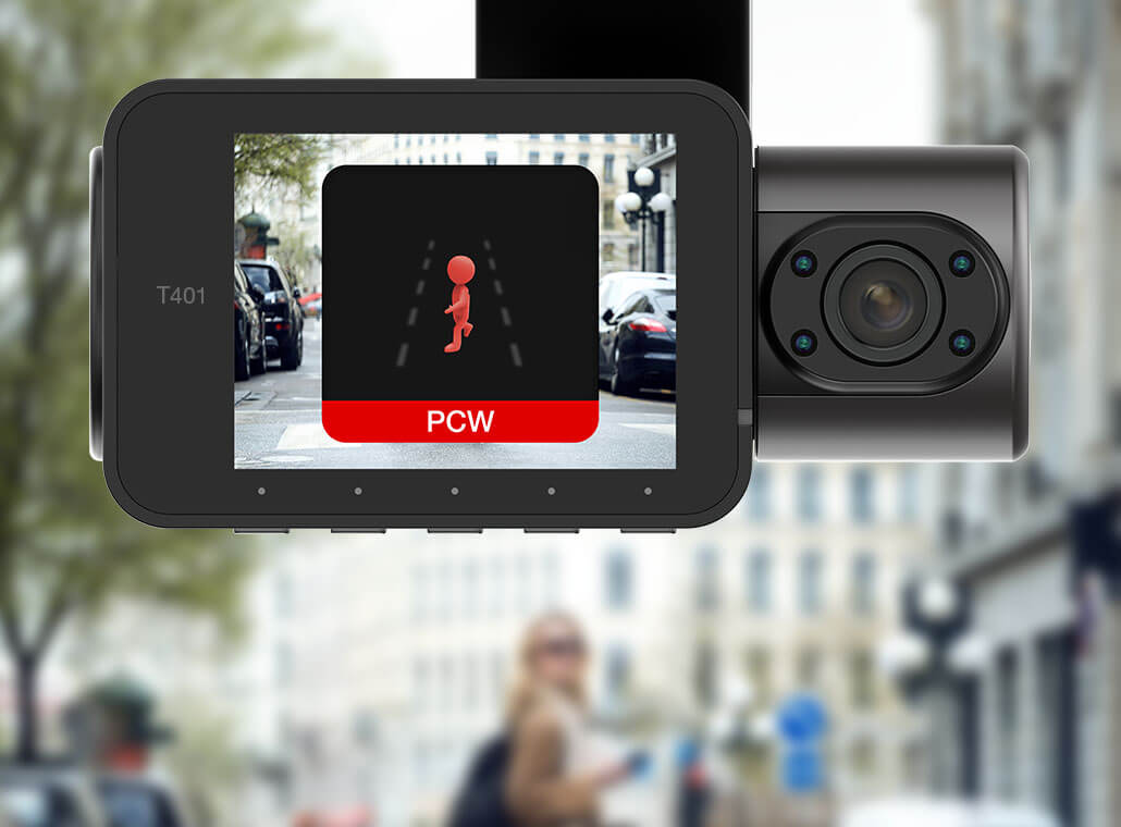 T401 4K Dual View Dash Cam with AI-Powered Driver Assistance