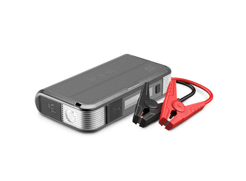 TYPE S 12V 6.0L Battery Jump Starter with Built-in MFi Certified Lightning Cable & LCD Display and 8,000mAh Qi Power Bank - TYPE S Touring Items-AC532777-GRAY-1