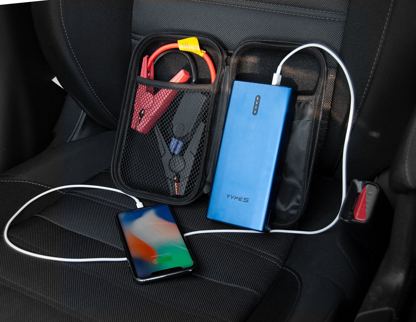 TYPE S 12V 7.0L Battery Jump Starter with USB C Charging and 10,000 mAh Power Bank - TYPE S Touring Items-AC56789-AM