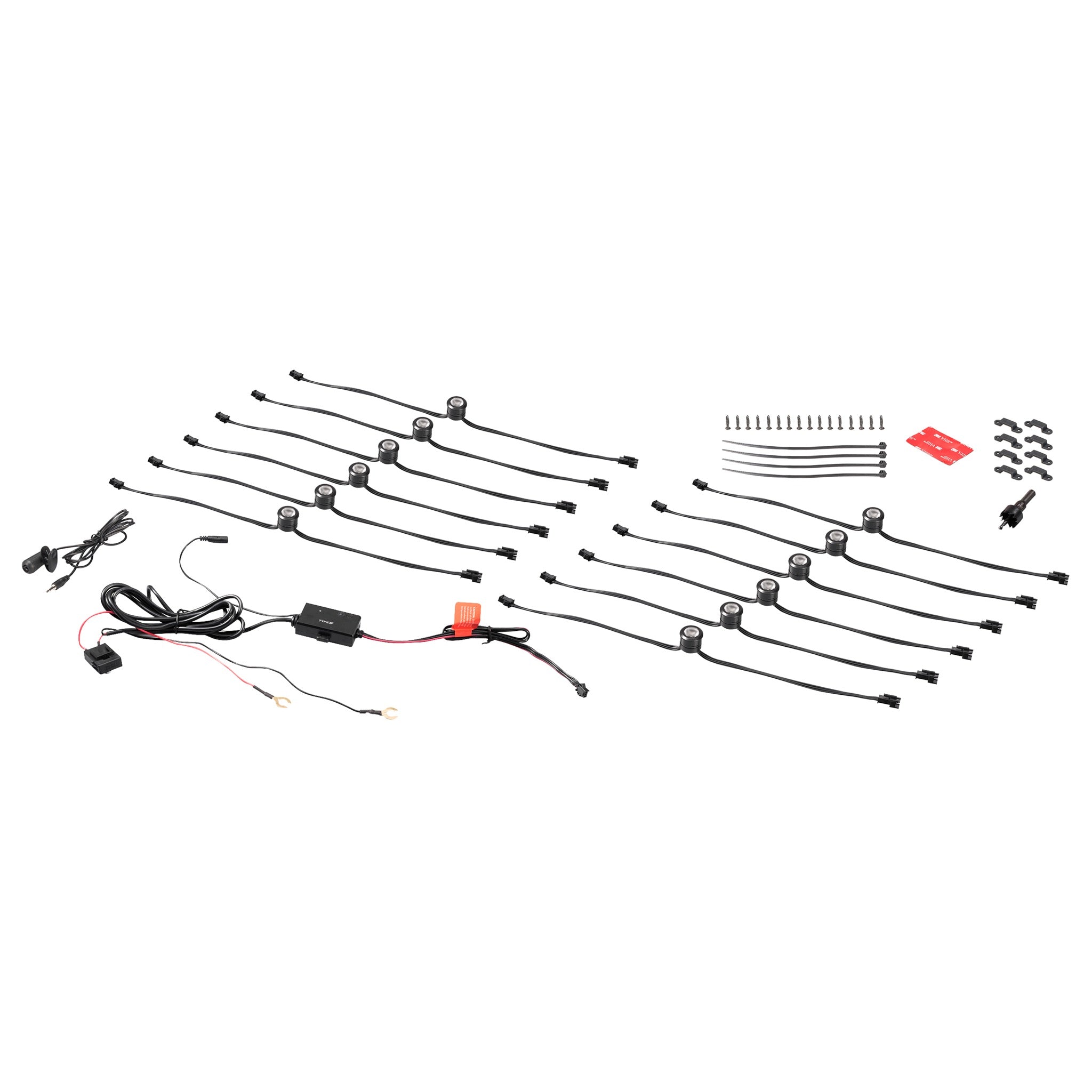 TYPE S Plug & Glow™ App-Controlled 12PC Exterior Smart Puddle Light Kit - TYPE S Touring Items-LM56244-1